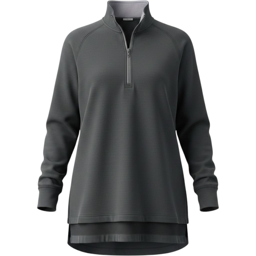 Dunning Golf Mens XL Quarter Zip Pullover Charcoal Gray Performance Mock Neck